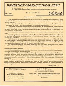 thumbnail of Domestics’ Cross-Cultural News – April 2005
