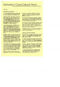 thumbnail of Domestics’ Cross-Cultural News – June 1984