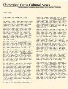 thumbnail of Domestics’ Cross-Cultural News – March 1988
