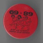 This button is for the 20th anniversary reunion for Campus Community Co-operative Daycare in Toronto.