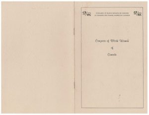 thumbnail of Congress of Black Women of Canada Information Booklet
